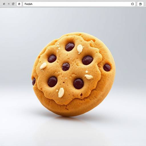 Icono que representa una cookie, un archivo de texto almacenado en el navegador
